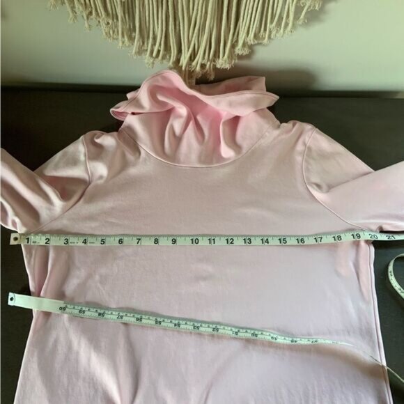 L.L. BEAN Women’s Pima 100% Cotton Cowl Neck Long Sleeve Tee Pink Size Medium - Picture 8 of 9